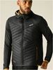 Picture of ANDRESON MARL HYBRID HOODED JACKET BLACK/WOOD BROWN